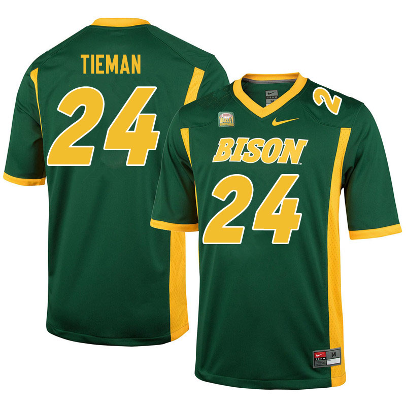 Men #24 Dalton Tieman North Dakota State Bison College Football Jerseys Sale-Green - Click Image to Close